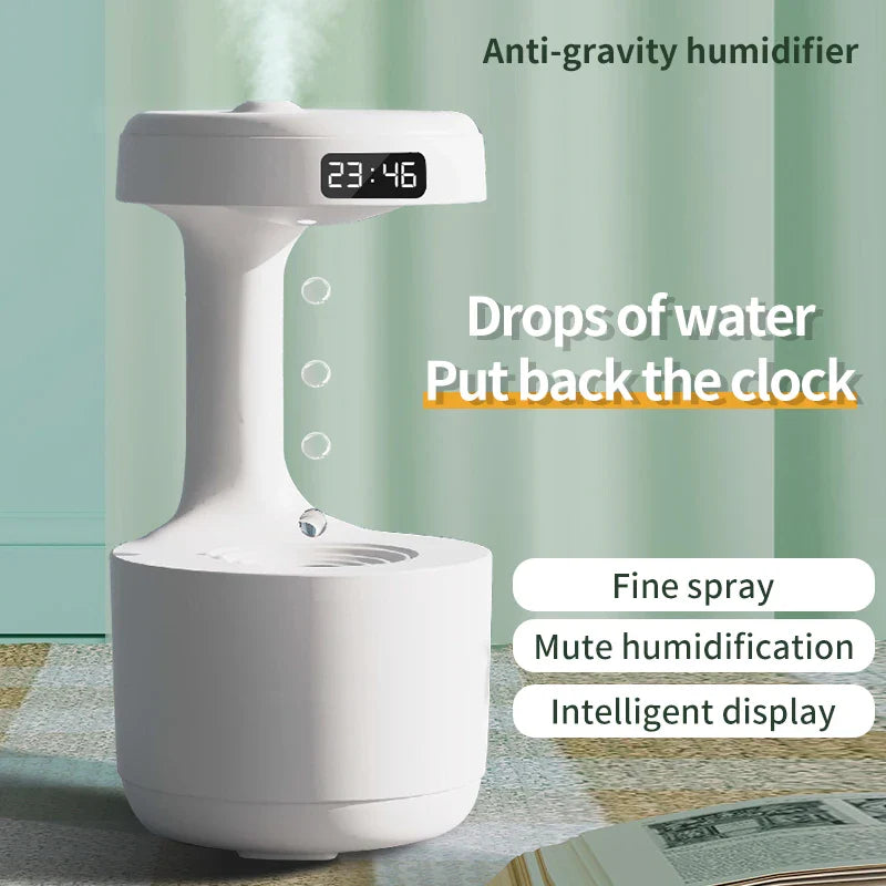 LED Anti-Gravity Droplet Humidifier for Relaxation
