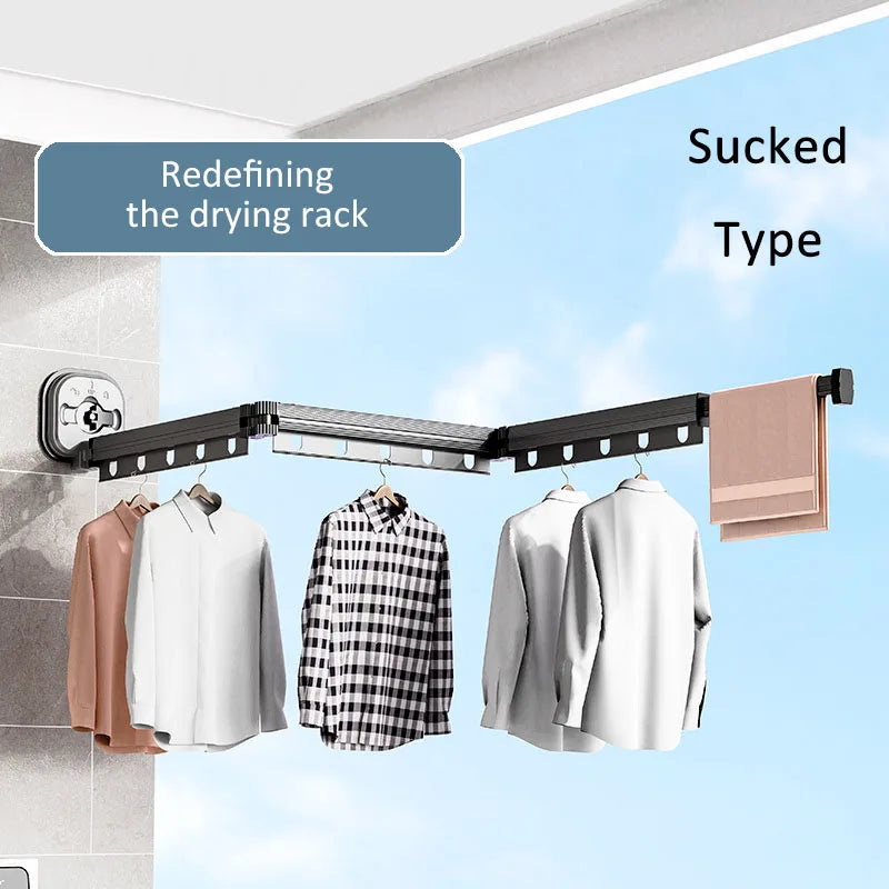 Compact Foldable Wall Drying Rack for Clothes