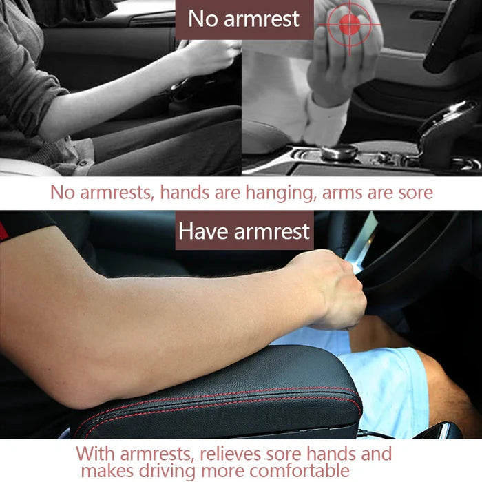Adjustable Car Armrest with Storage