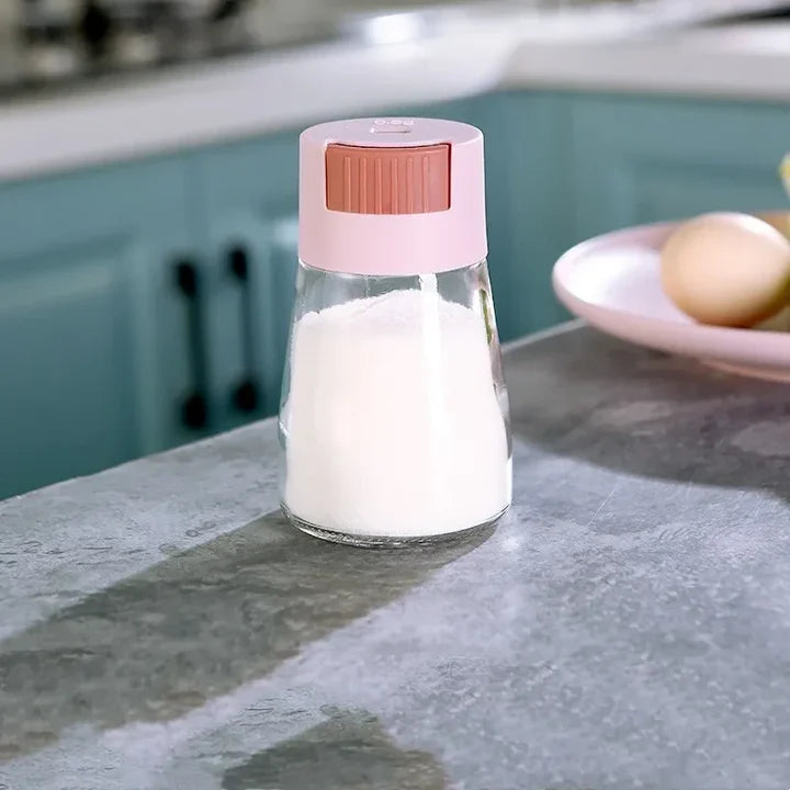 Rotating Kitchen Seasoning Dispenser Set with Jars
