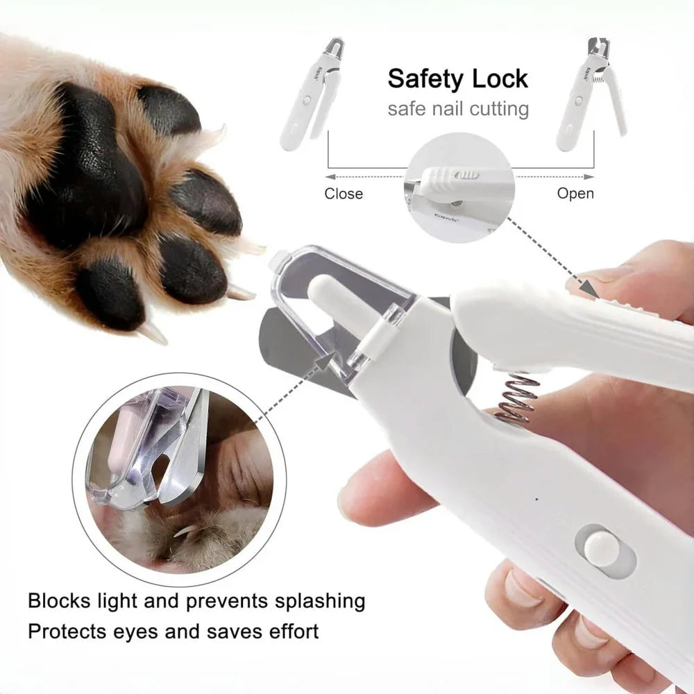 Pet Nail Grooming Tool with LED Light