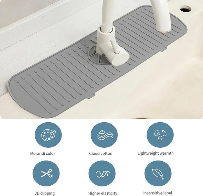 Silicone Faucet Splash Guard & Sink Counter Protector