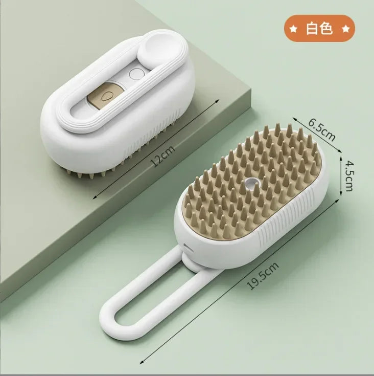 4-in-1 Pet Steam Brush for Grooming Hair Removal