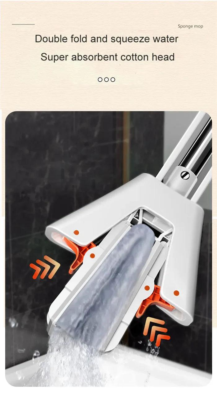Hands-Free Squeeze Self-Draining Collodion Mop