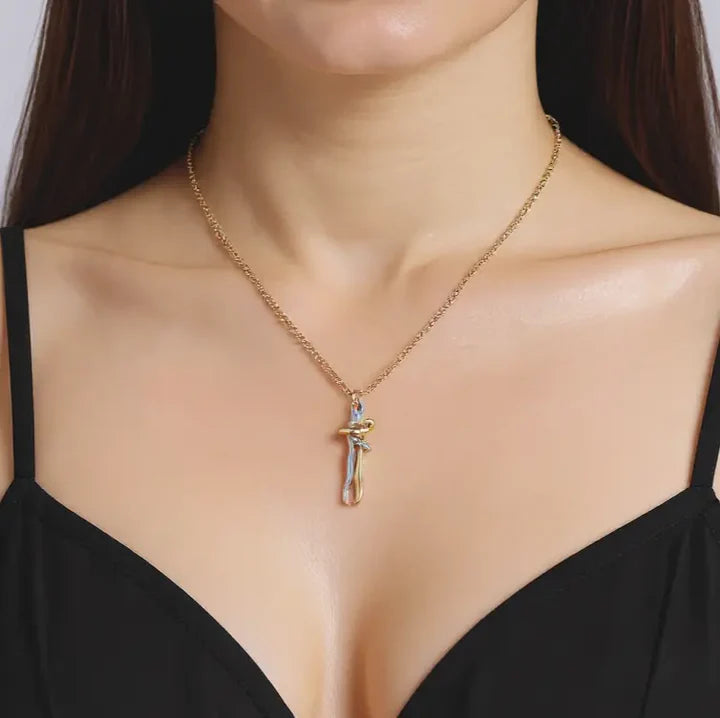 Elegant Hug Necklace Symbolizing Love and Comfort