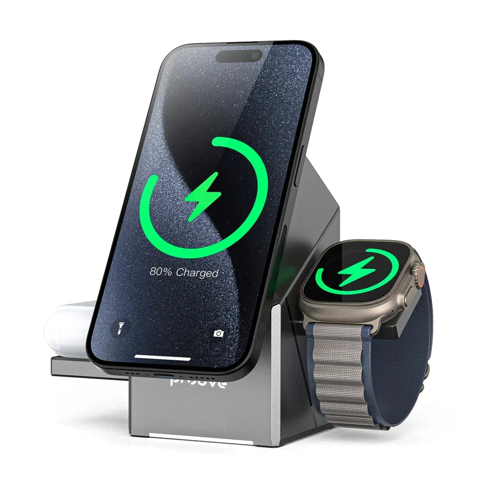 Fast Charging 3 in 1 Magnetic Wireless Charger