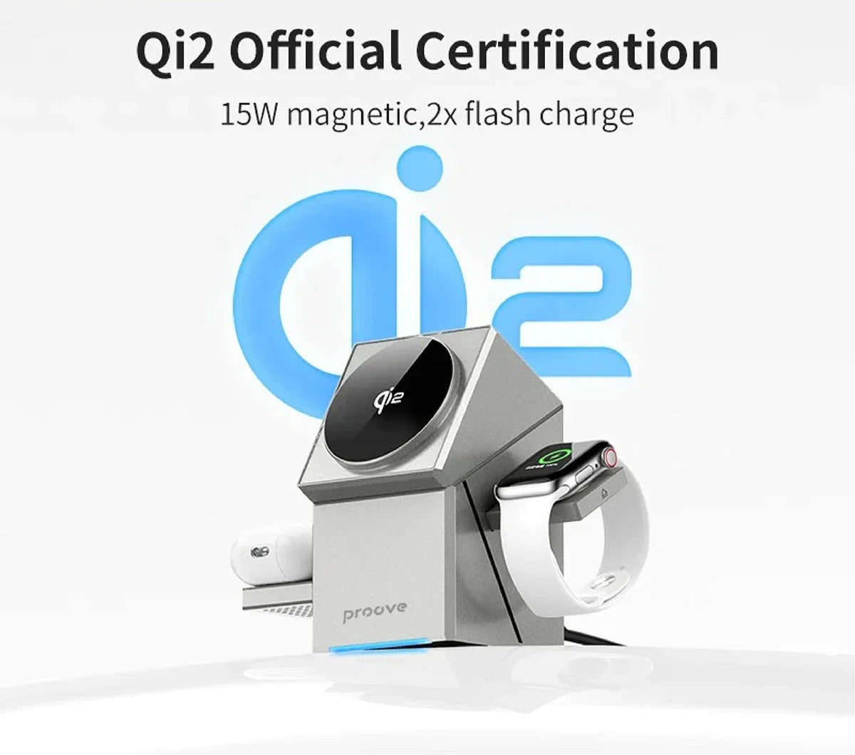Fast Charging 3 in 1 Magnetic Wireless Charger