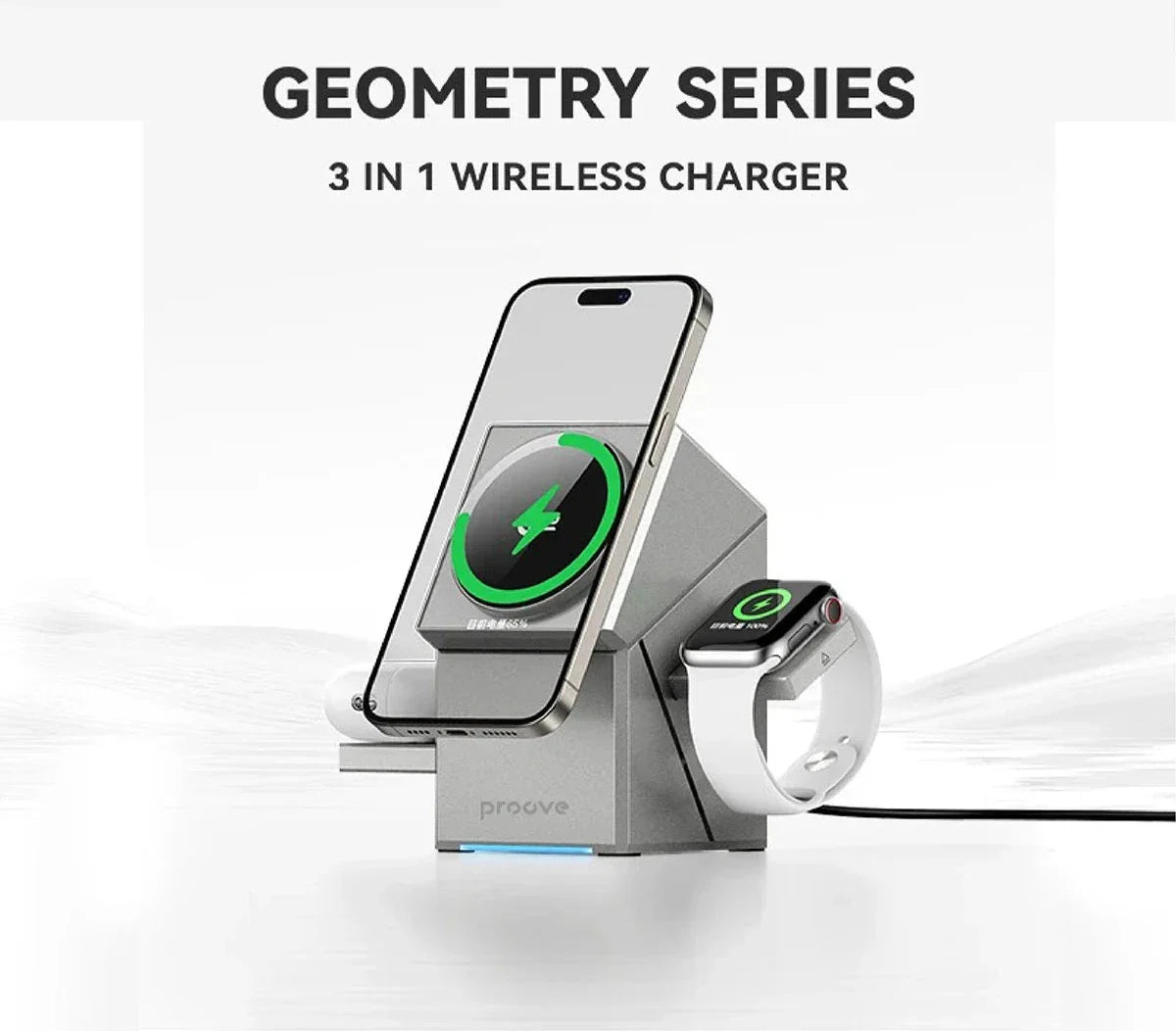 Fast Charging 3 in 1 Magnetic Wireless Charger