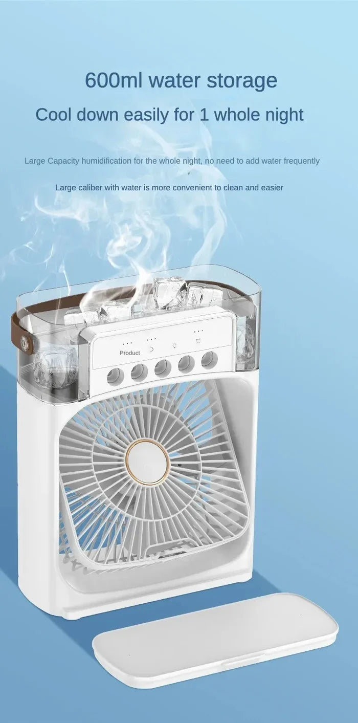 Quiet AirMist Pro Desktop Humidifier Fan Cooler