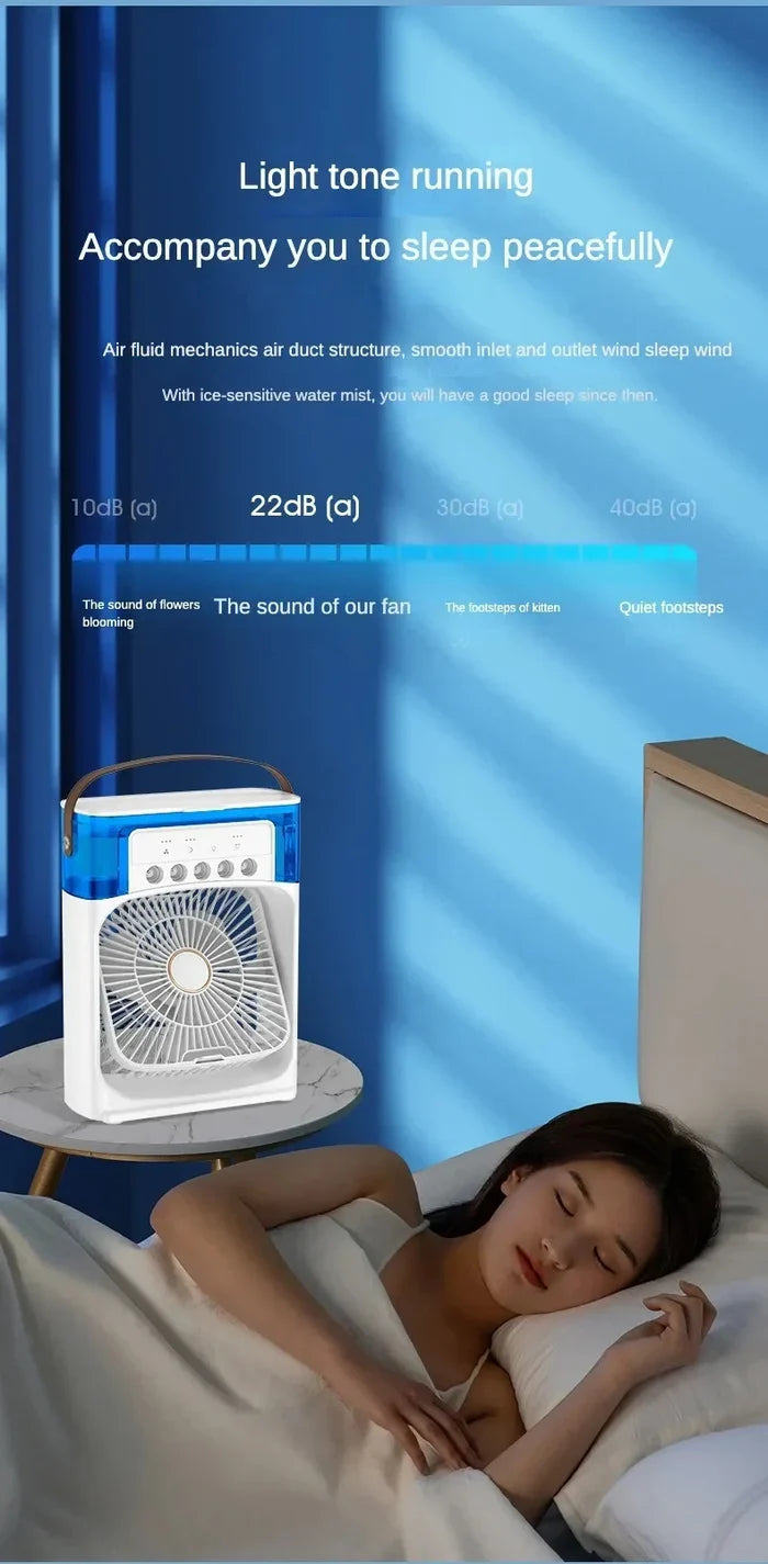 Quiet AirMist Pro Desktop Humidifier Fan Cooler