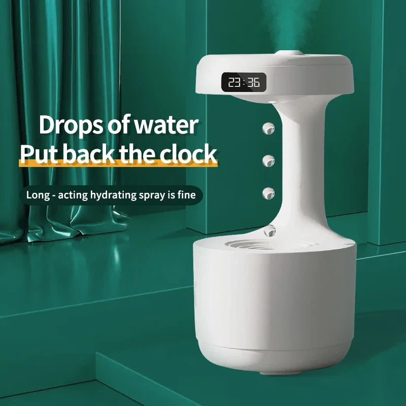 LED Anti-Gravity Droplet Humidifier for Relaxation