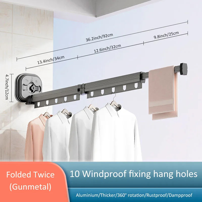 Compact Foldable Wall Drying Rack for Clothes
