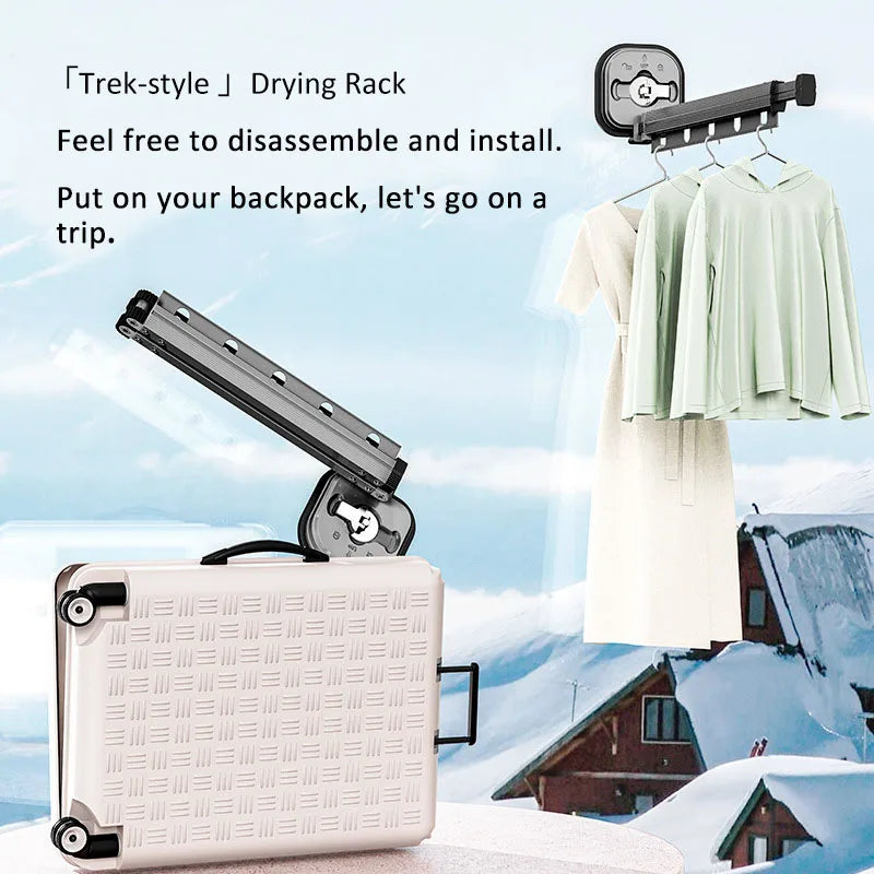 Compact Foldable Wall Drying Rack for Clothes