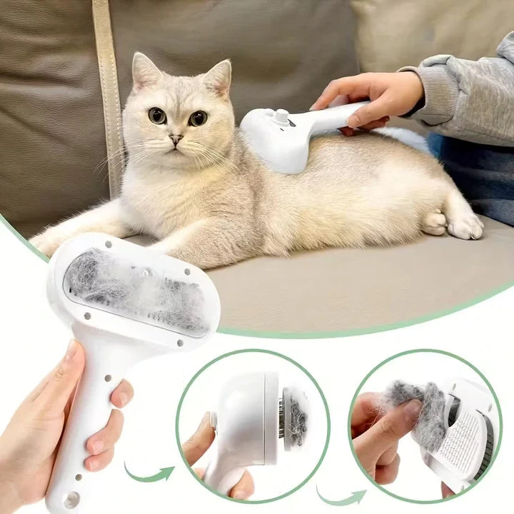Electric Rechargeable Steam Pet Brush for Dogs