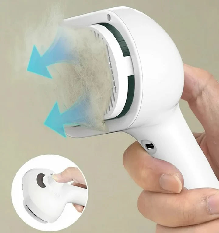 Electric Rechargeable Steam Pet Brush for Dogs