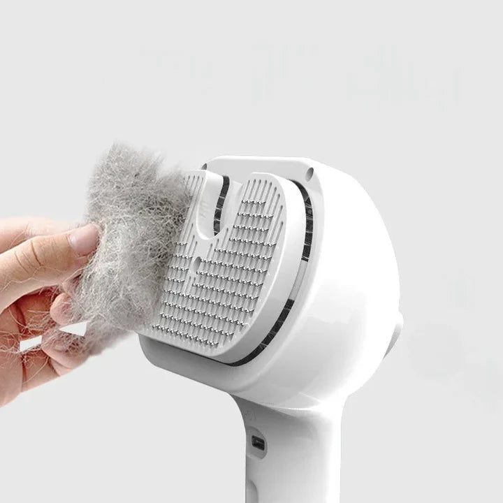 Electric Rechargeable Steam Pet Brush for Dogs