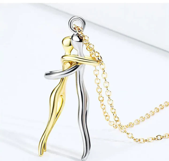 Elegant Hug Necklace Symbolizing Love and Comfort