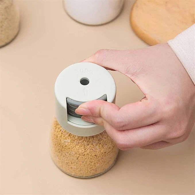 Rotating Kitchen Seasoning Dispenser Set with Jars