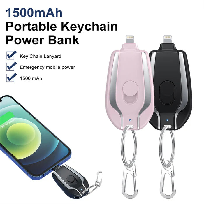 Mini Emergency Keychain Power Bank for iPhone