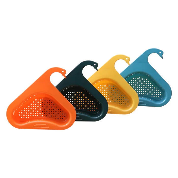 SwanShaped Sink Drain Basket - Multifunctional Kitchen Strainer & Organizer