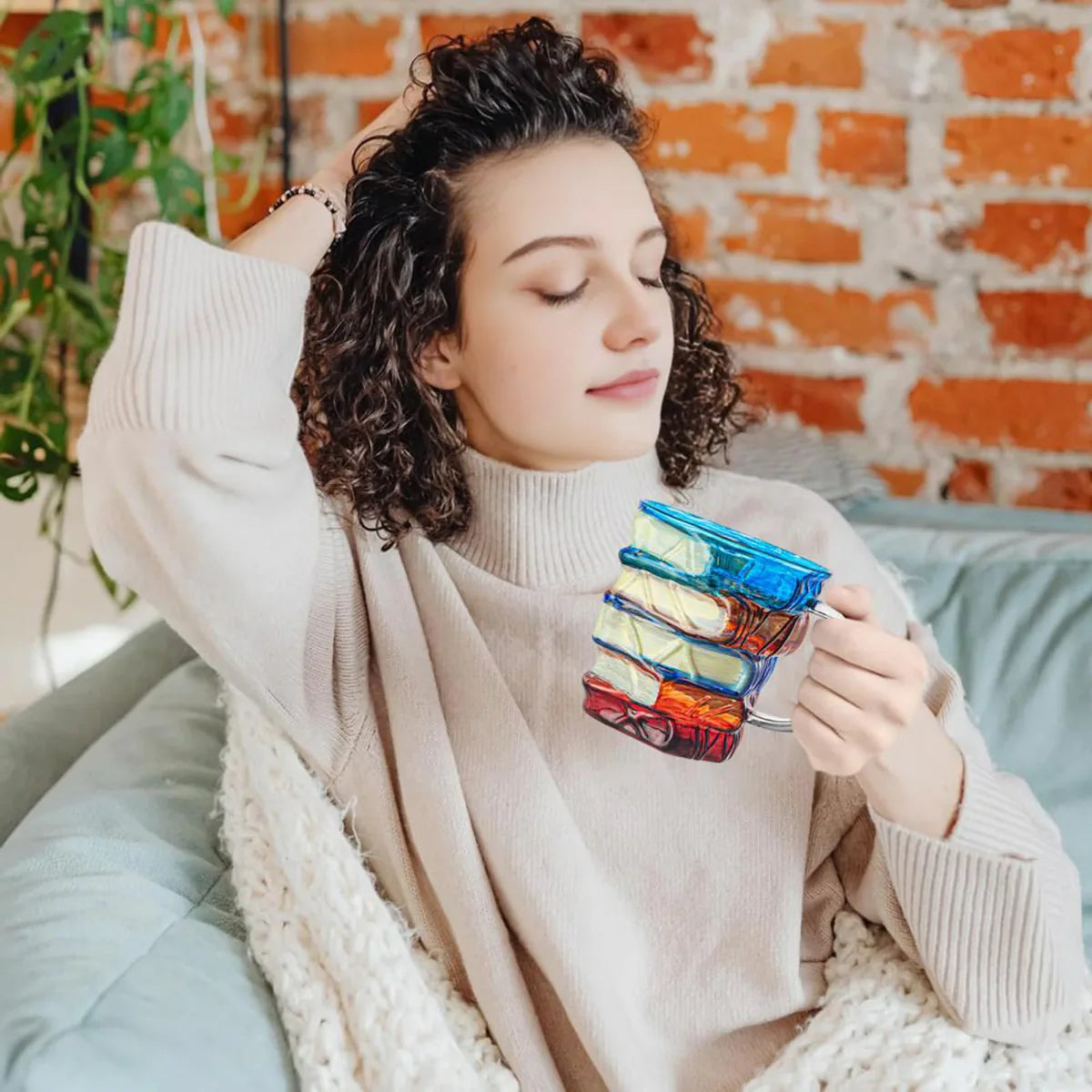 Creative Book Painted Coffee Mug