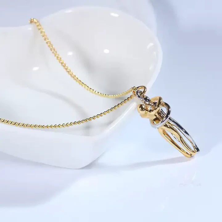 Elegant Hug Necklace Symbolizing Love and Comfort