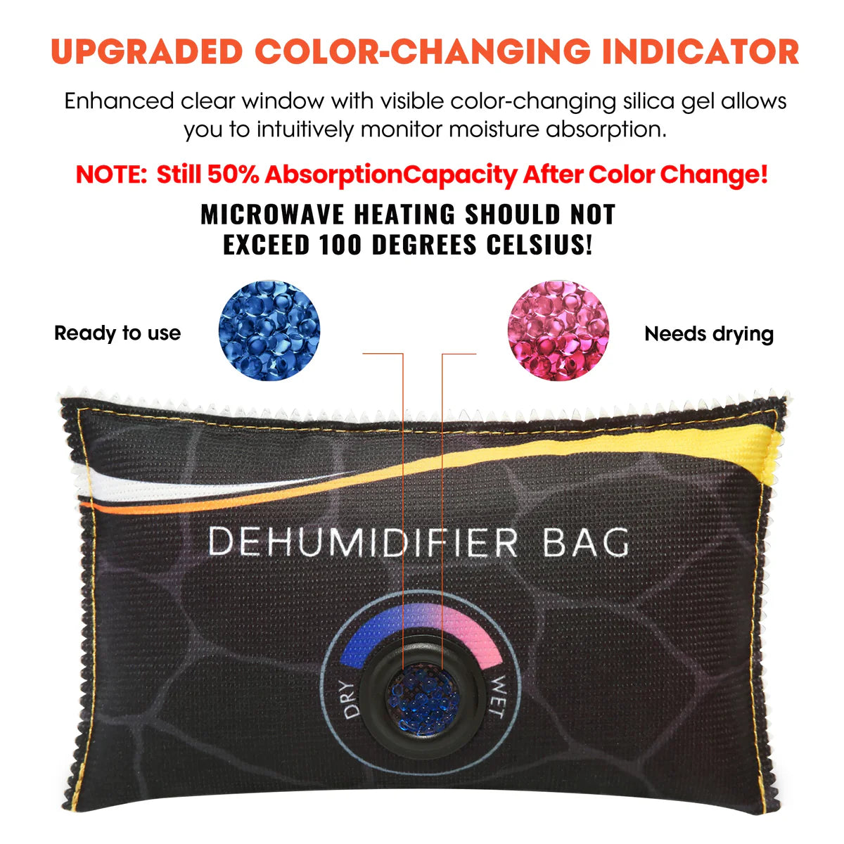 Silica Gel Reusable Dehumidifier Bag