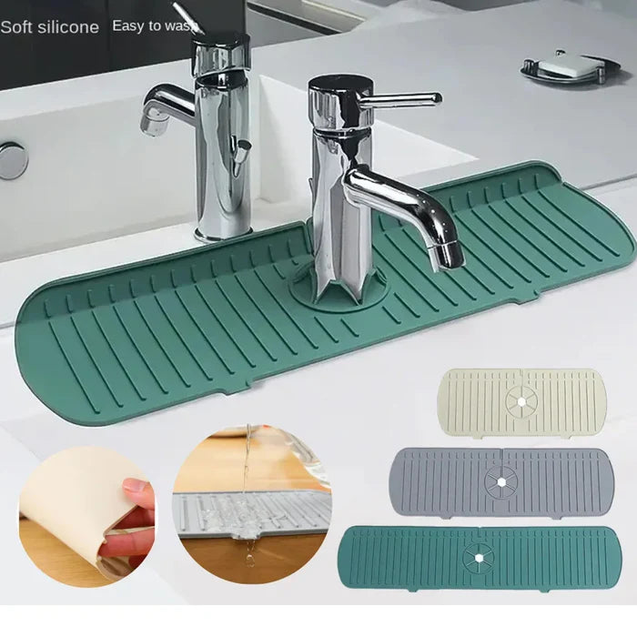 Silicone Faucet Splash Guard & Sink Counter Protector