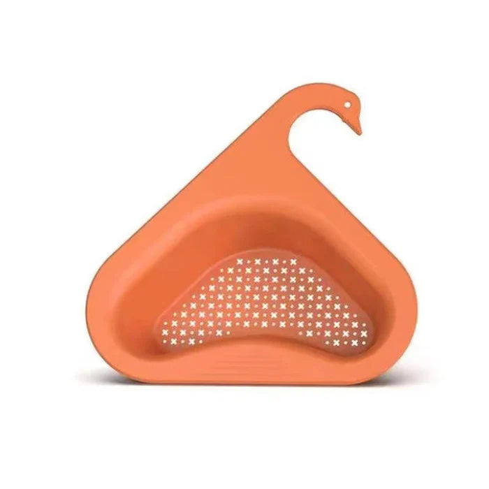 SwanShaped Sink Drain Basket - Multifunctional Kitchen Strainer & Organizer