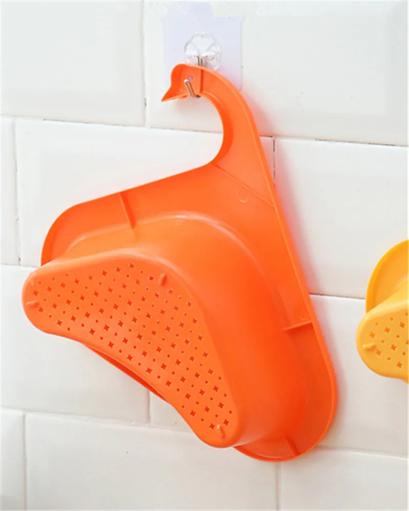 SwanShaped Sink Drain Basket - Multifunctional Kitchen Strainer & Organizer
