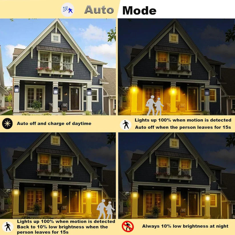 Wireless Solar Wall Lamp for Outdoor Lighting