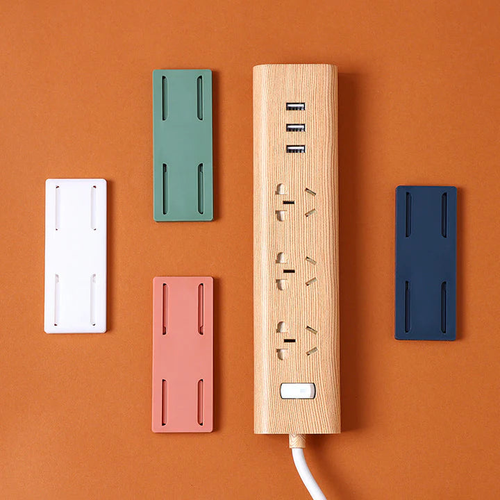 Self-Adhesive Socket Holder Set for Cable Organization