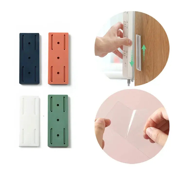 Self-Adhesive Socket Holder Set for Cable Organization