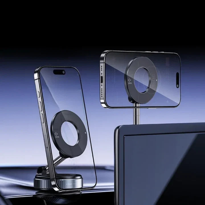 Magnetic Phone Holder with Vacuum Suction Base